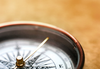 A photo of the compass.