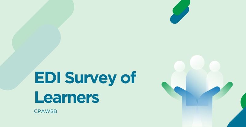 An illustration featuring people icon being lifted with two hands. The overset text reads, "EDI Survey of Learners CPAWSB".
