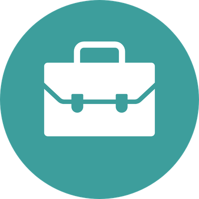 a white and blue briefcase