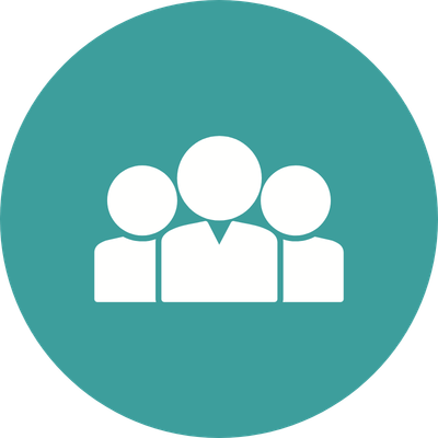 a group of people in a circle