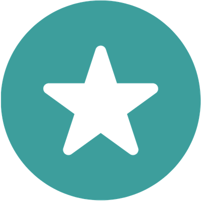 a black star in a blue circle