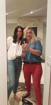 Samantha and Michelle Mirror Selfie
