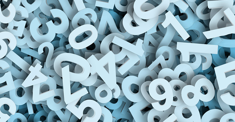 Why is the CPAWSB collecting Social Insurance Numbers? A photo featuring numbers scattered and scrambled across the frame and orientations.