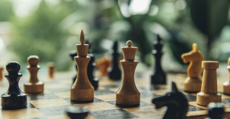 Challenge Exams for the IFAC Designates A photo of a chess board placed against a backdrop of a nature.