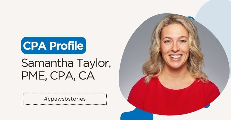 CPA Designations and Pizza: What dreams are made of A photo of Samantha Taylor's headshot.